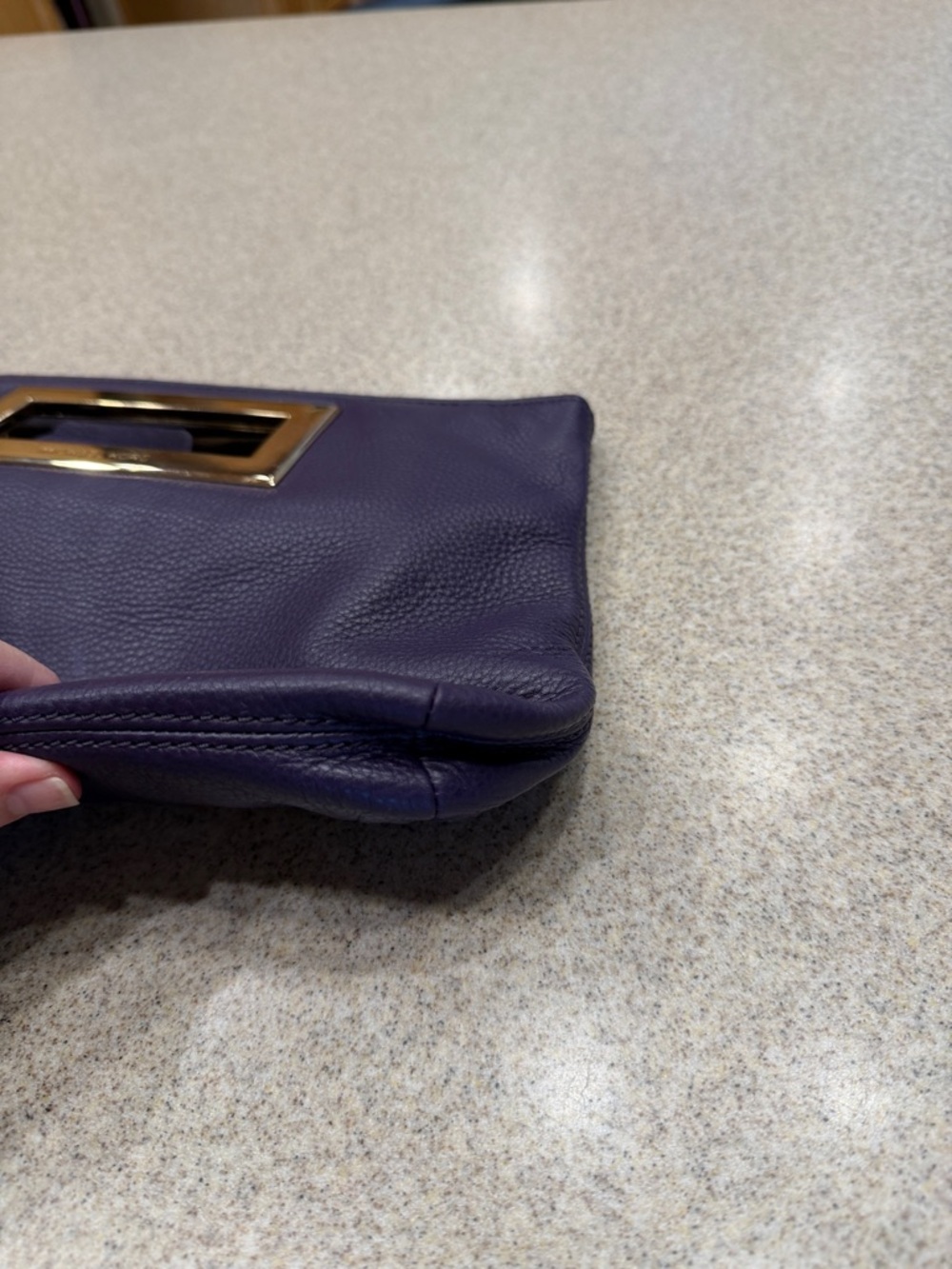 Michael Kors purple Berkeley Leather hand Clutch - Picture 8 of 15